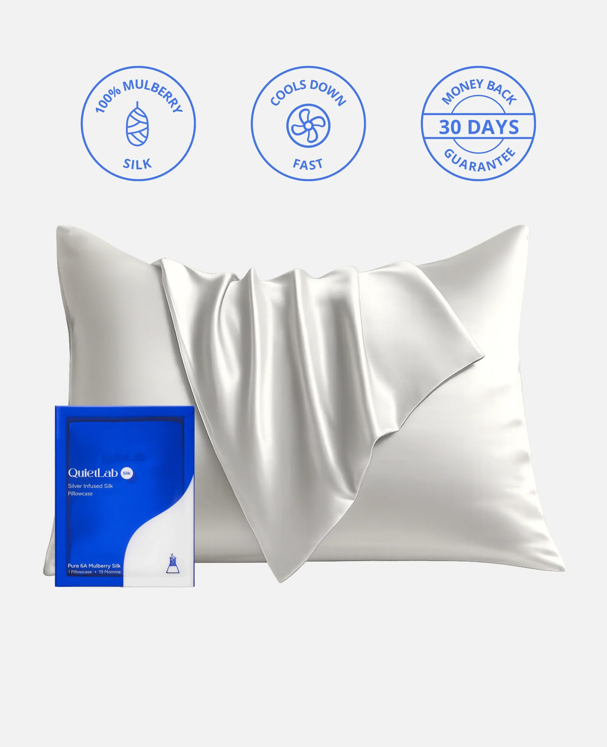 QuietLab® Silk Pillowcase